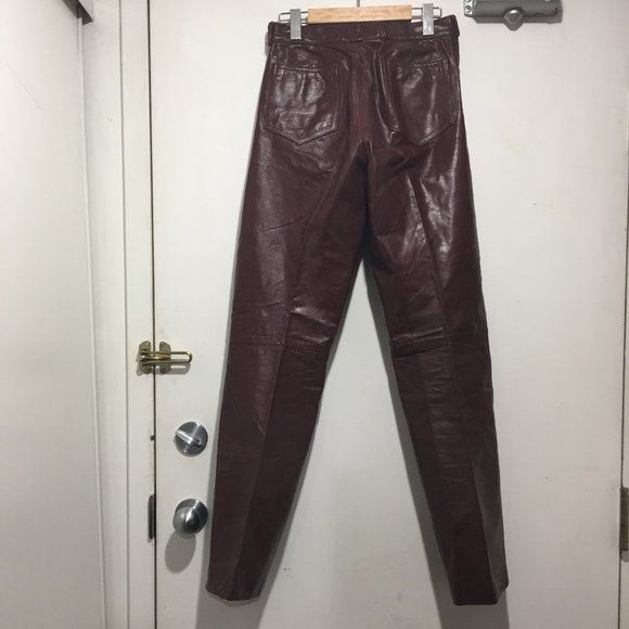 VINTAGE COSA NOVA LEATHER PANTS SIZE 30 - Picture 5 of 9
